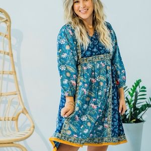 Boho Artisan crafted  Hand block printed Dress